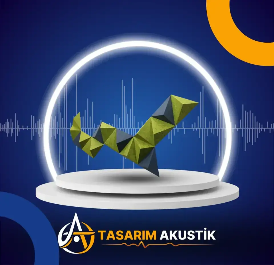 Akustik kumaş kaplı panel yakın plan kumaş yüzey detayı